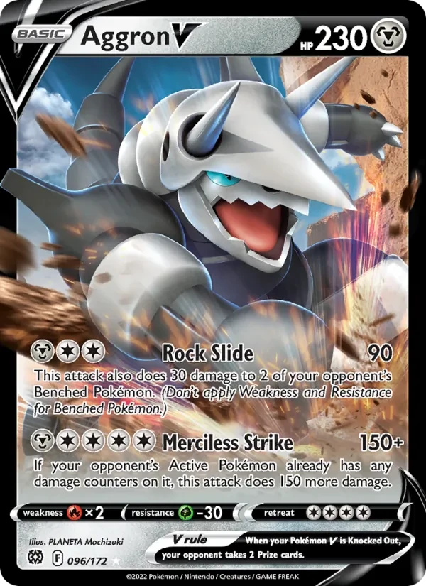 Aggron V 096/172 Brilliant Stars Pokémon card