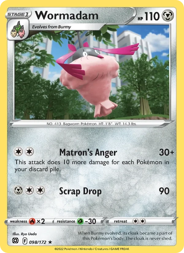Wormadam 098/172 Brilliant Stars Pokémon card
