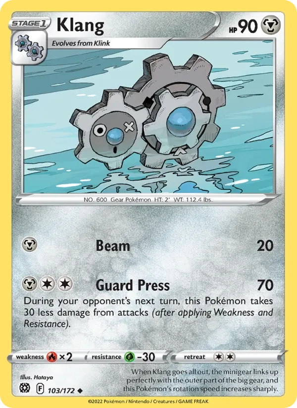 Klang 103/172 Brilliant Stars Pokémon card