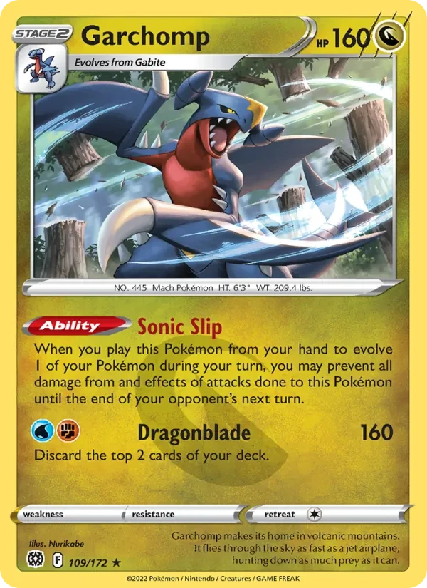 Garchomp 109/172 Brilliant Stars Pokémon card