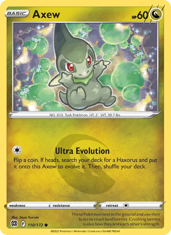 Axew 110/172 Brilliant Stars Pokémon card