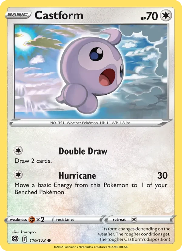 Castform 116/172 Brilliant Stars Pokémon card