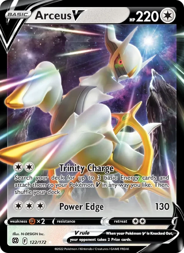 Arceus V 122/172 Brilliant Stars Pokémon card