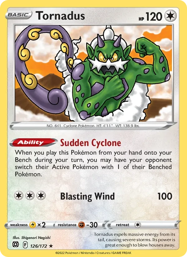 Tornadus 126/172 Brilliant Stars Pokémon card