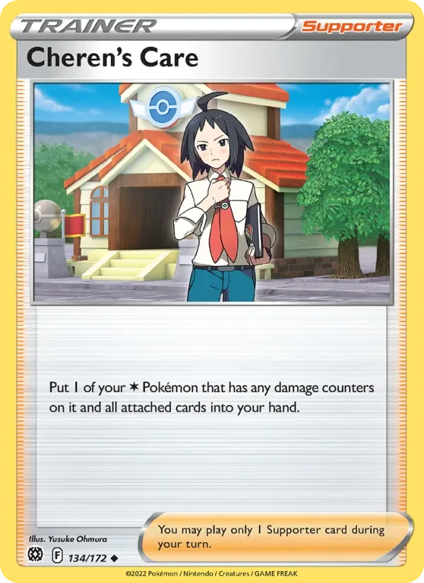 Cheren's Care 134/172 Brilliant Stars Pokémon card