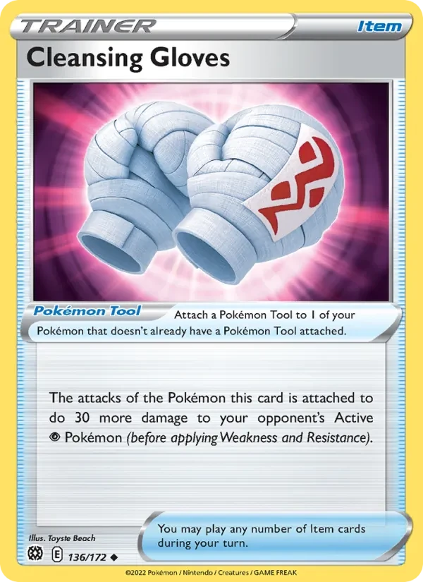 Cleansing Gloves 136/172 Brilliant Stars Pokémon card
