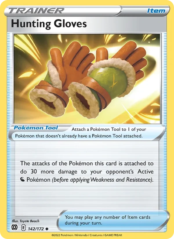 Hunting Gloves 142/172 Brilliant Stars Pokémon Karte