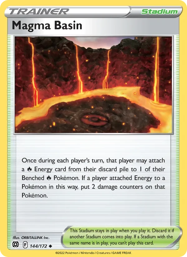 Magma Basin 144/172 Brilliant Stars Pokémon kaart
