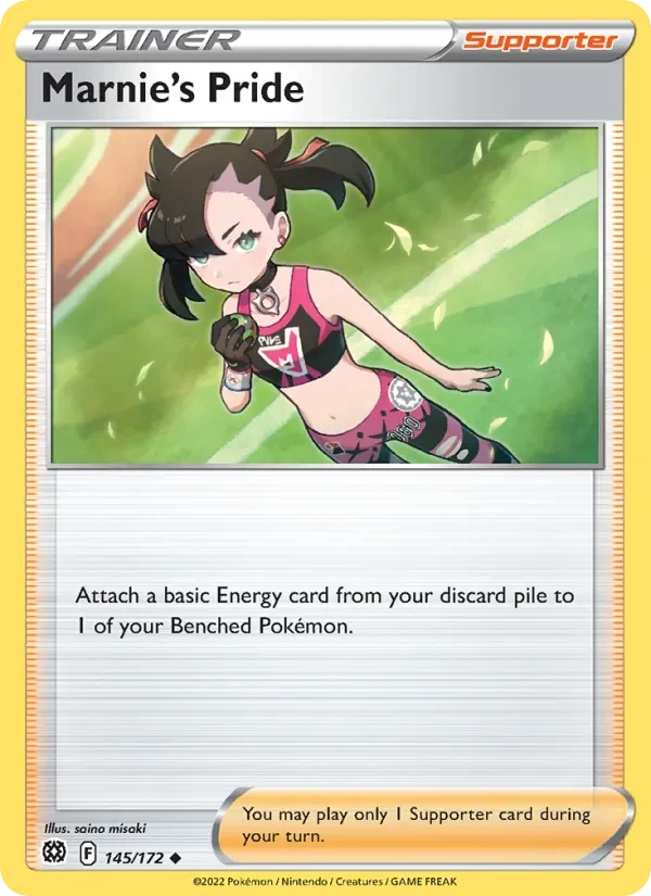 Marnie's Pride 145/172 Brilliant Stars Pokémon card