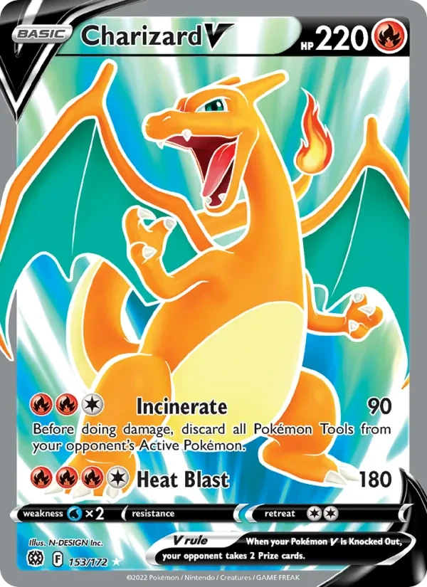 Charizard V 153/172 Brilliant Stars Pokémon card