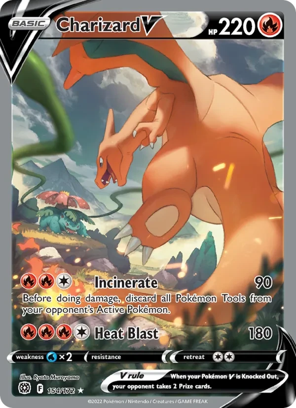Charizard V 154/172 Brilliant Stars Pokémon Karte