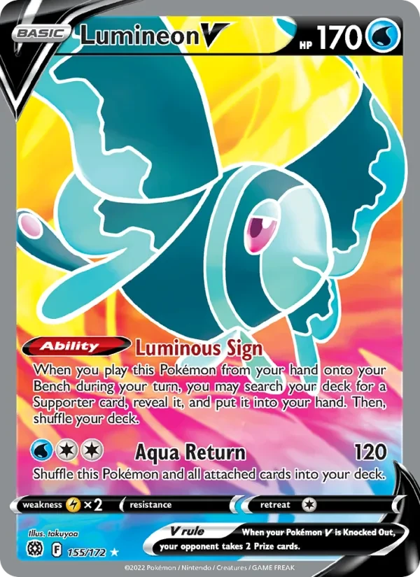 Lumineon V 155/172 Brilliant Stars Pokémon card