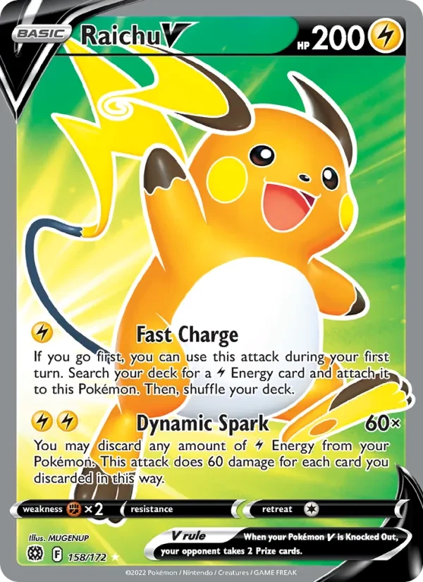 Carte Pokémon Raichu V 158/172 Brilliant Stars