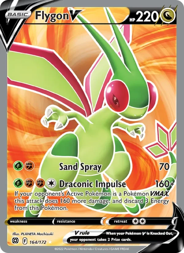 Flygon V 164/172 Brilliant Stars Pokémon card