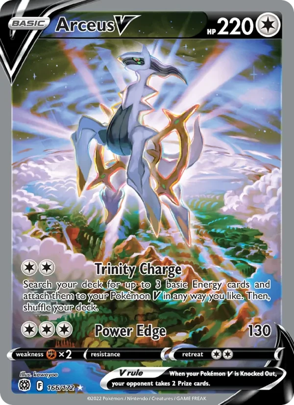 Arceus V 166/172 Brilliant Stars Pokémon card