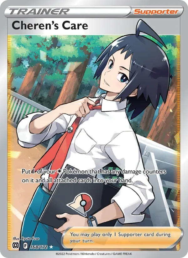 Cheren's Care 168/172 Brilliant Stars Pokémon card