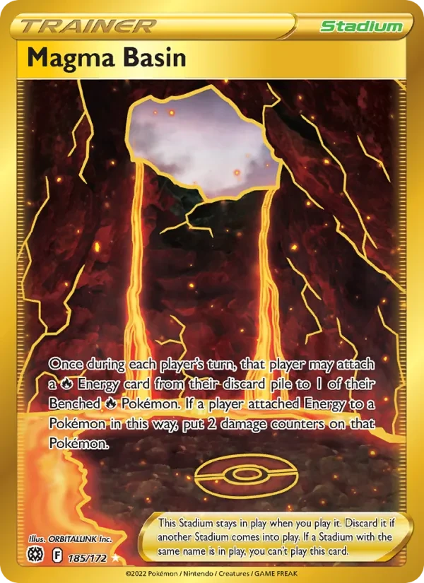 Magma Basin 185/172 Brilliant Stars Pokémon card