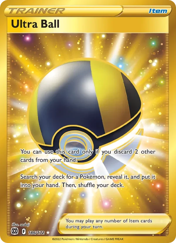 Ultra Ball 186/172 Brilliant Stars Pokémon card