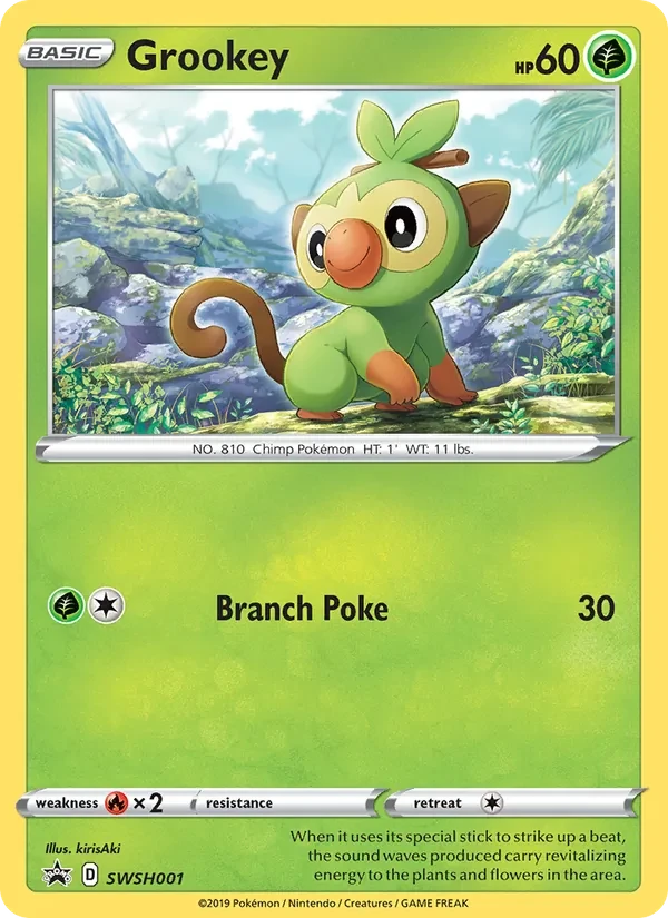 Carte Pokémon Grookey SWSH001 SWSH Black Star Promos