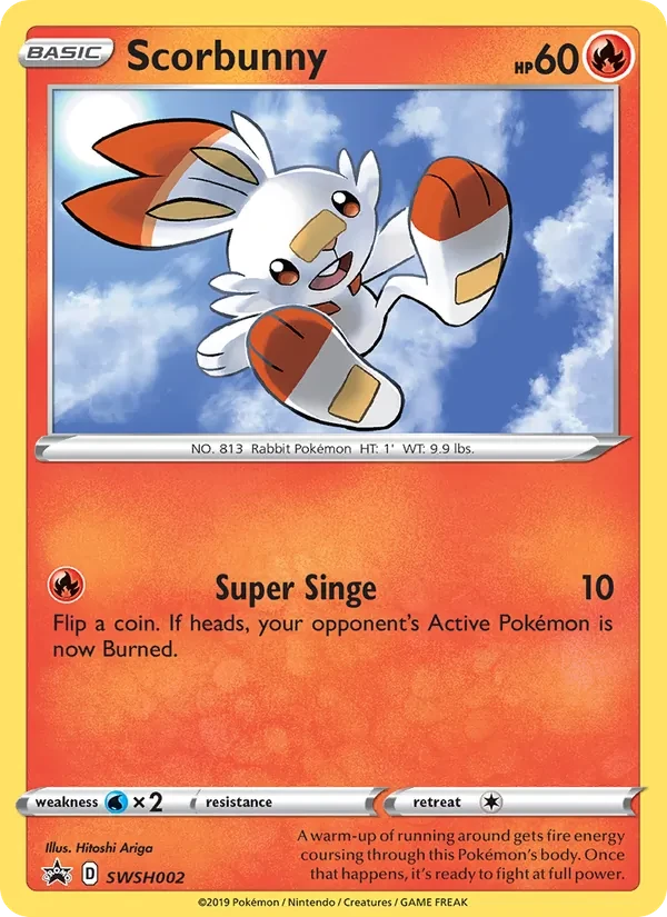 Scorbunny SWSH002 SWSH Black Star Promos Pokémon card
