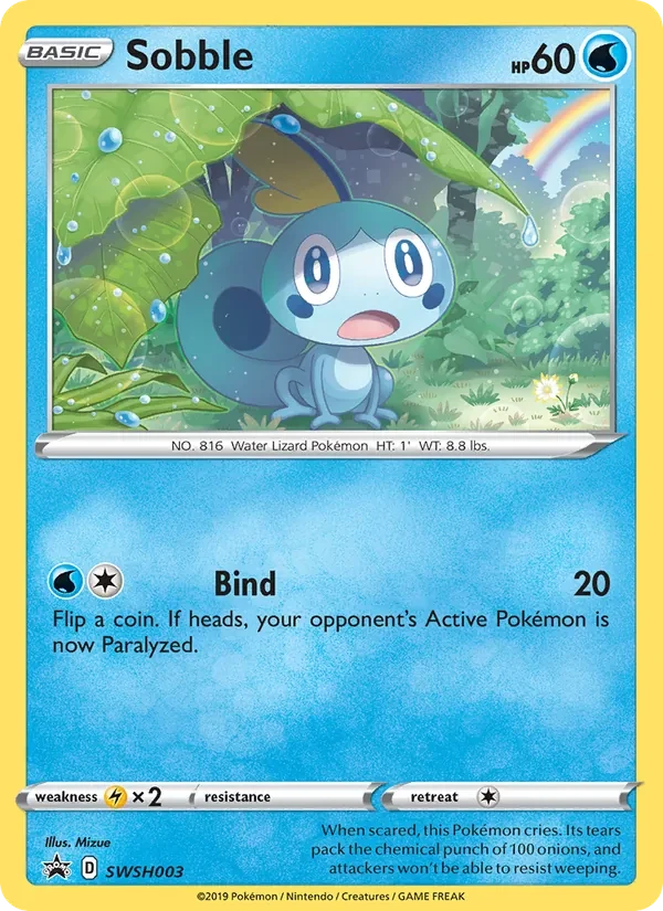 Sobble SWSH003 SWSH Black Star Promos Pokémon Karte