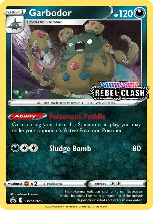 Garbodor SWSH025 SWSH Black Star Promos Pokémon Karte