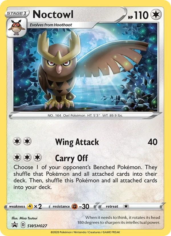 Carte Pokémon Noctowl SWSH027 SWSH Black Star Promos