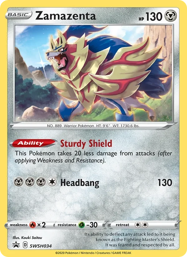 Zamazenta SWSH034 SWSH Black Star Promos Pokémon card