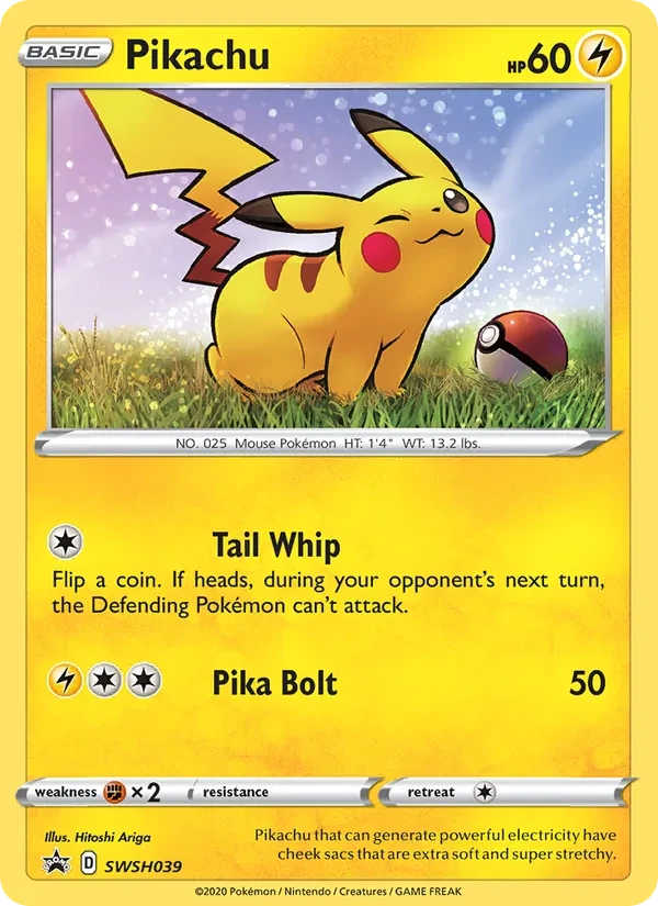 Pikachu SWSH039 SWSH Black Star Promos Pokémon card