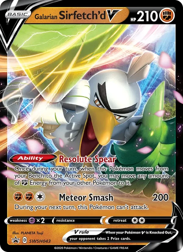Carte Pokémon Galarian Sirfetch'd V SWSH043 SWSH Black Star Promos