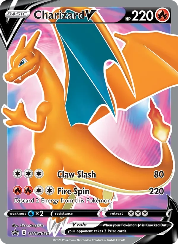 Charizard V SWSH050 SWSH Black Star Promos Pokémon card