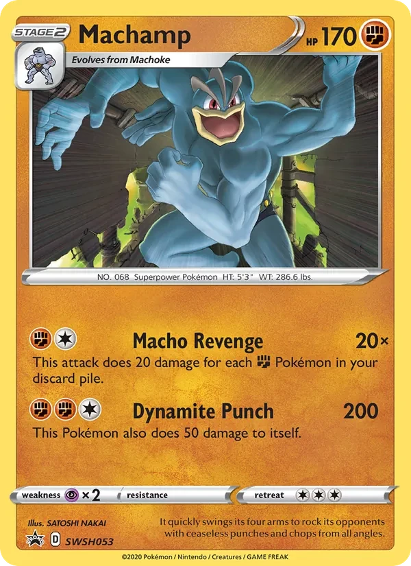 Machamp SWSH053 SWSH Black Star Promos Pokémon Karte