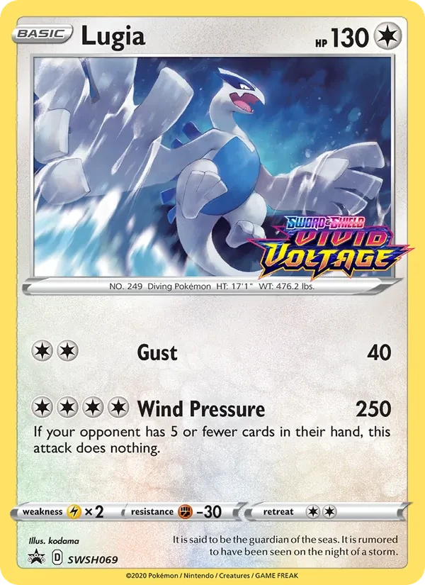 Carta Pokémon Lugia SWSH069 SWSH Black Star Promos