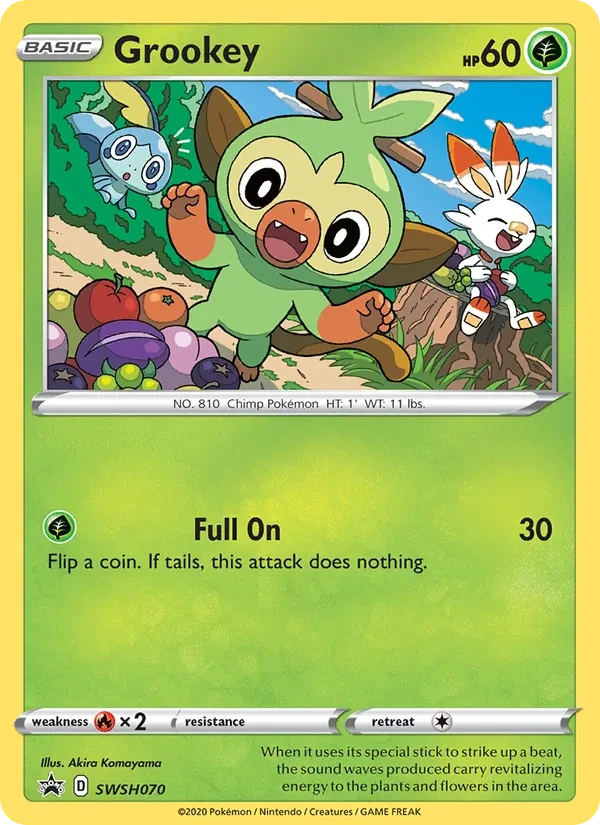 Grookey SWSH070 SWSH Black Star Promos Pokémon card