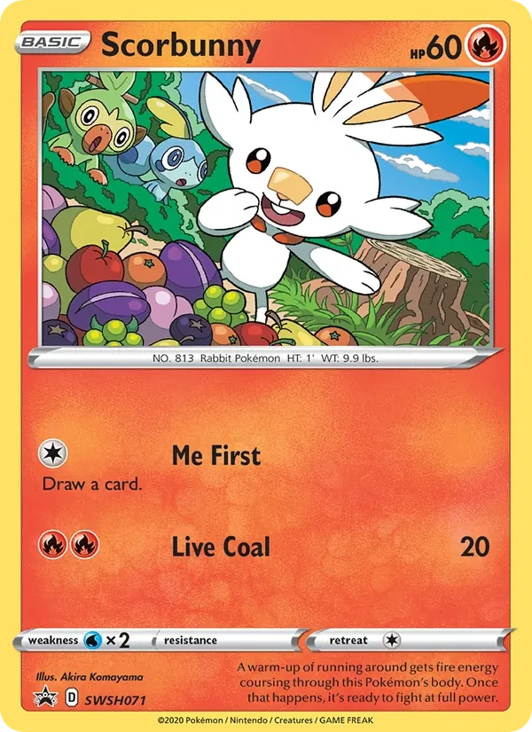 Scorbunny SWSH071 SWSH Black Star Promos Pokémon Karte