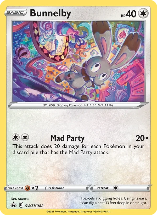 Carte Pokémon Bunnelby SWSH082 SWSH Black Star Promos