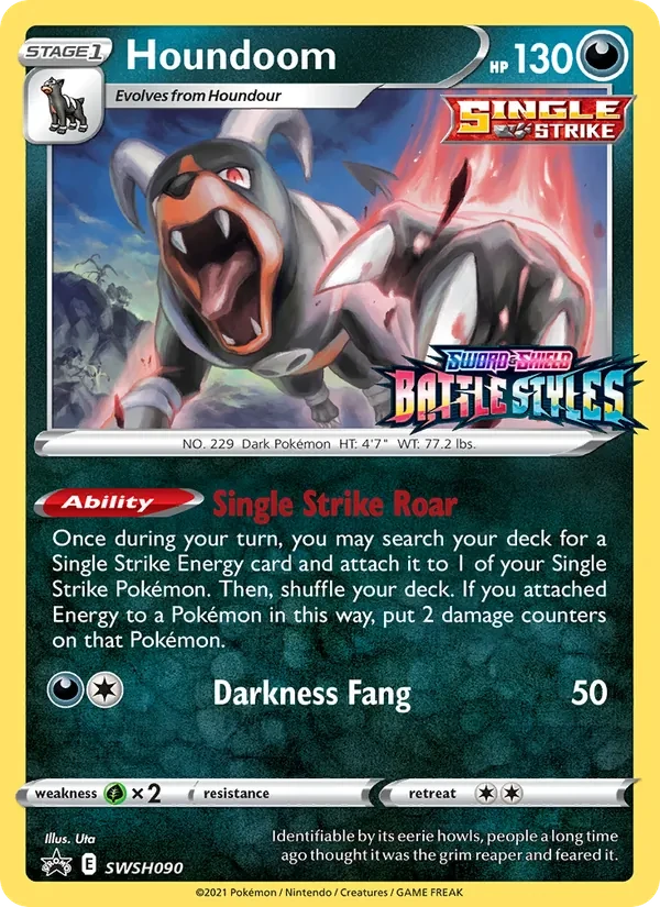 Houndoom SWSH090 SWSH Black Star Promos Pokémon Karte