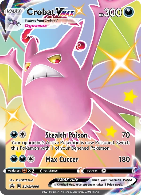 Carta Pokémon Crobat VMAX SWSH099 SWSH Black Star Promos