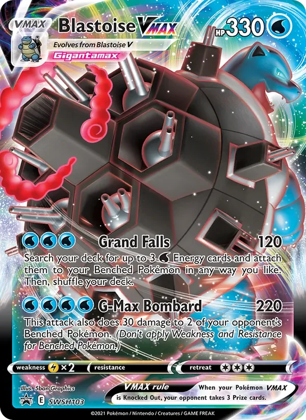 Blastoise VMAX SWSH103 SWSH Black Star Promos Pokémon Karte