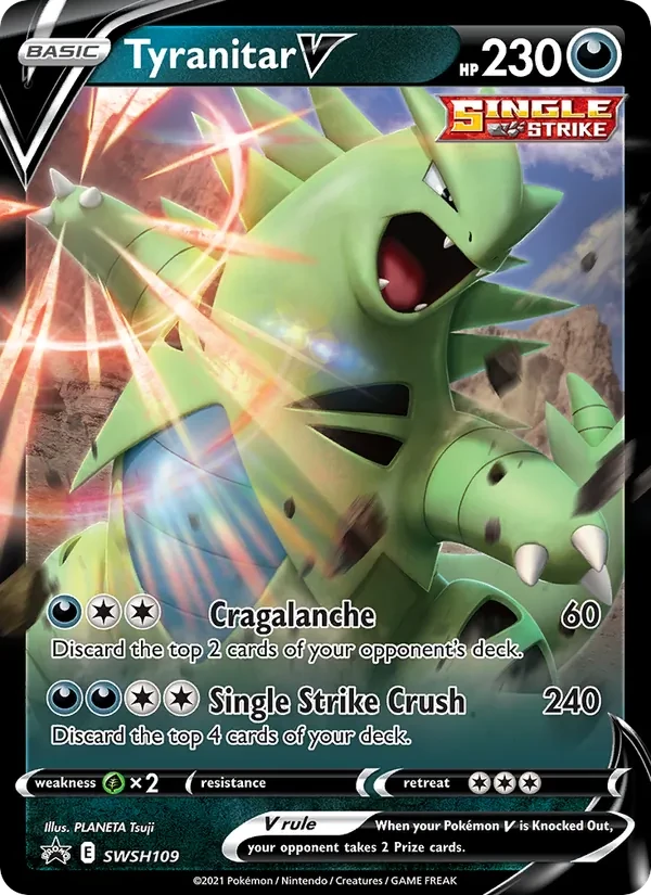 Tyranitar V SWSH109 SWSH Black Star Promos Pokémon card