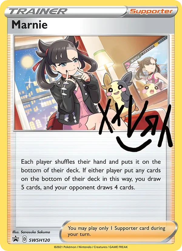 Marnie SWSH120 SWSH Black Star Promos Pokémon Karte