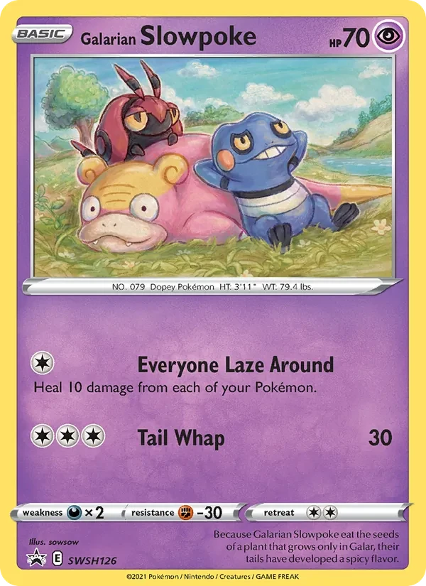 Galarian Slowpoke SWSH126 SWSH Black Star Promos Pokémon kaart