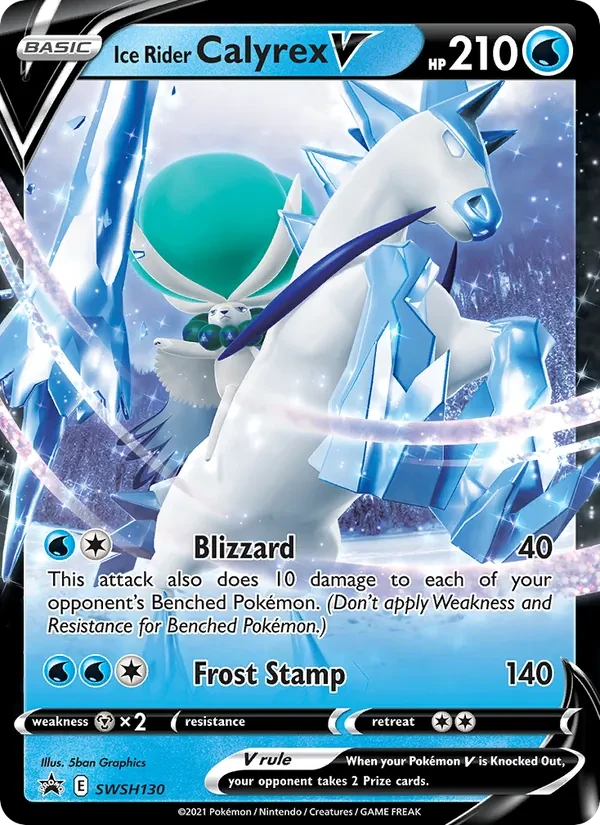 Ice Rider Calyrex V SWSH130 SWSH Black Star Promos Pokémon kaart
