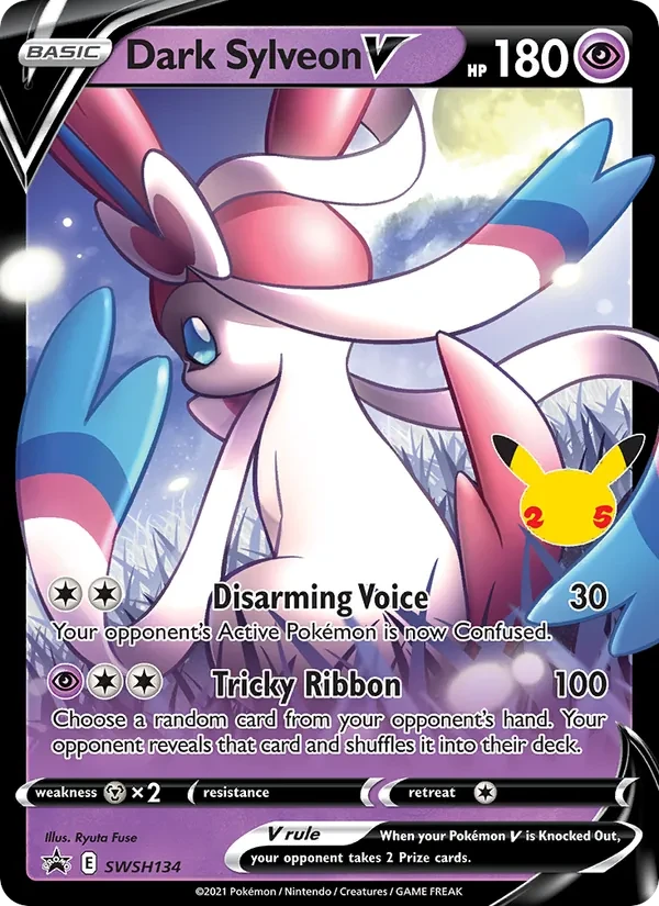 Dark Sylveon V SWSH134 SWSH Black Star Promos Pokémon kaart