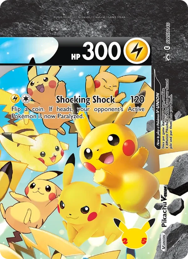 Pikachu V-UNION SWSH140 SWSH Black Star Promos Pokémon Karte