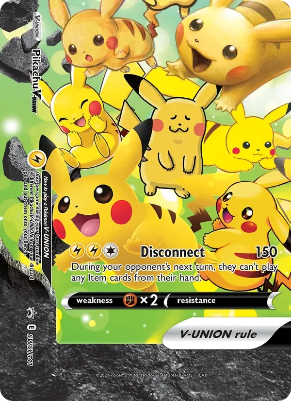 Pikachu V-UNION SWSH141 SWSH Black Star Promos Pokémon kaart