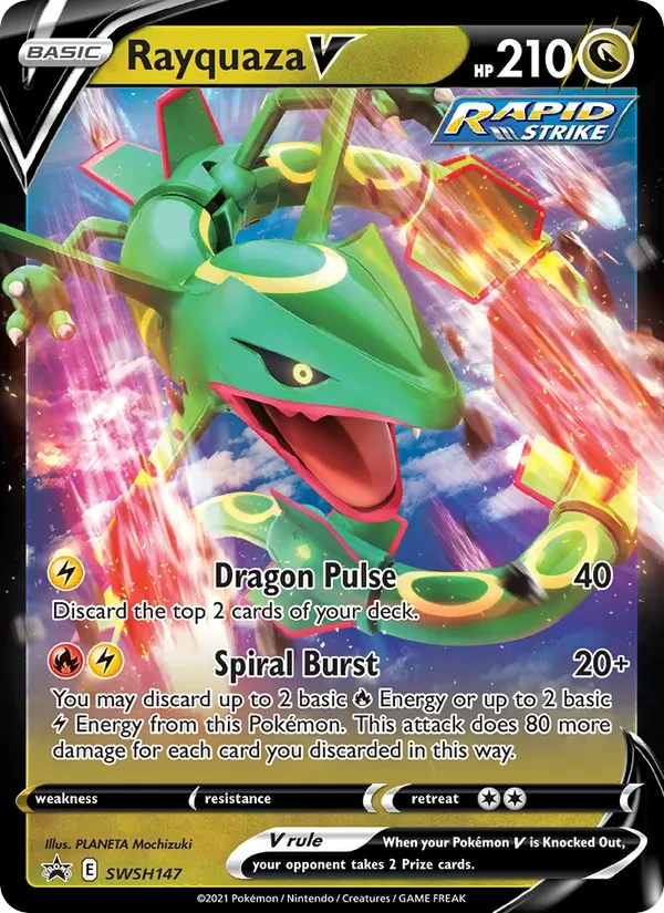 Carte Pokémon Rayquaza V SWSH147 SWSH Black Star Promos
