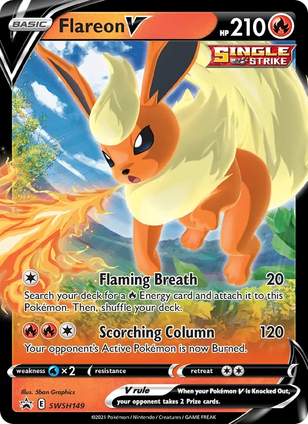 Carte Pokémon Flareon V SWSH149 SWSH Black Star Promos