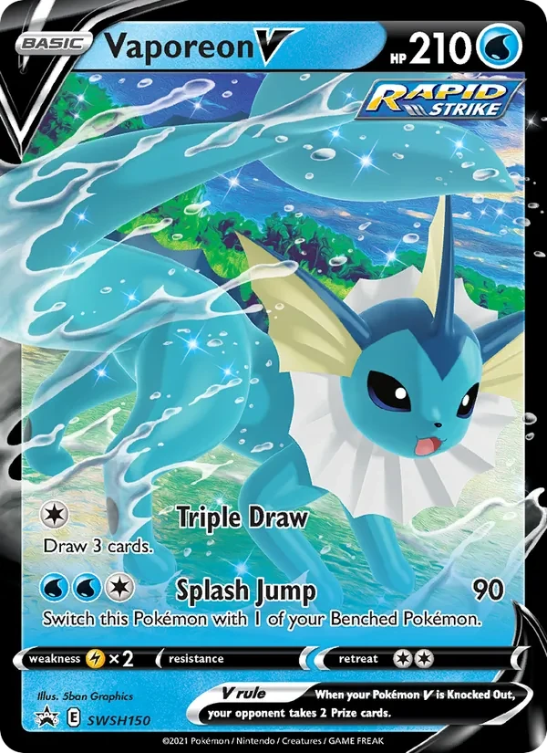 Vaporeon V SWSH150 SWSH Black Star Promos Pokémon card
