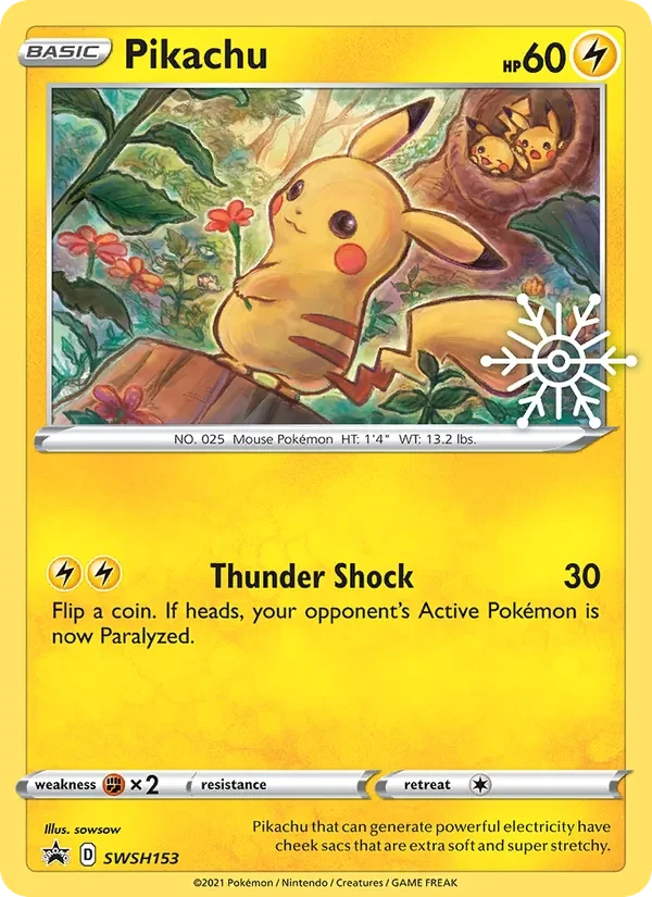 Pikachu SWSH153 SWSH Black Star Promos Pokémon Karte